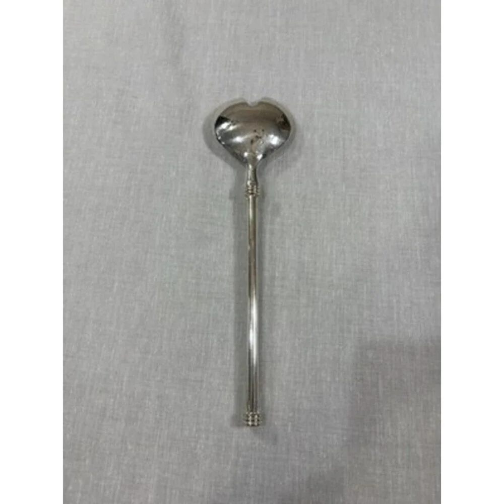 Vntg Silver Plated Serving Spoon Mid Century Modern Made In Italy